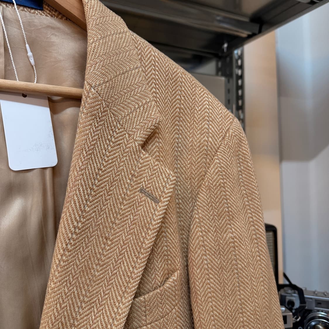 80 90S 폴로 유니버시티 클럽 라인 해링본 블레이저자켓 상품이미지5