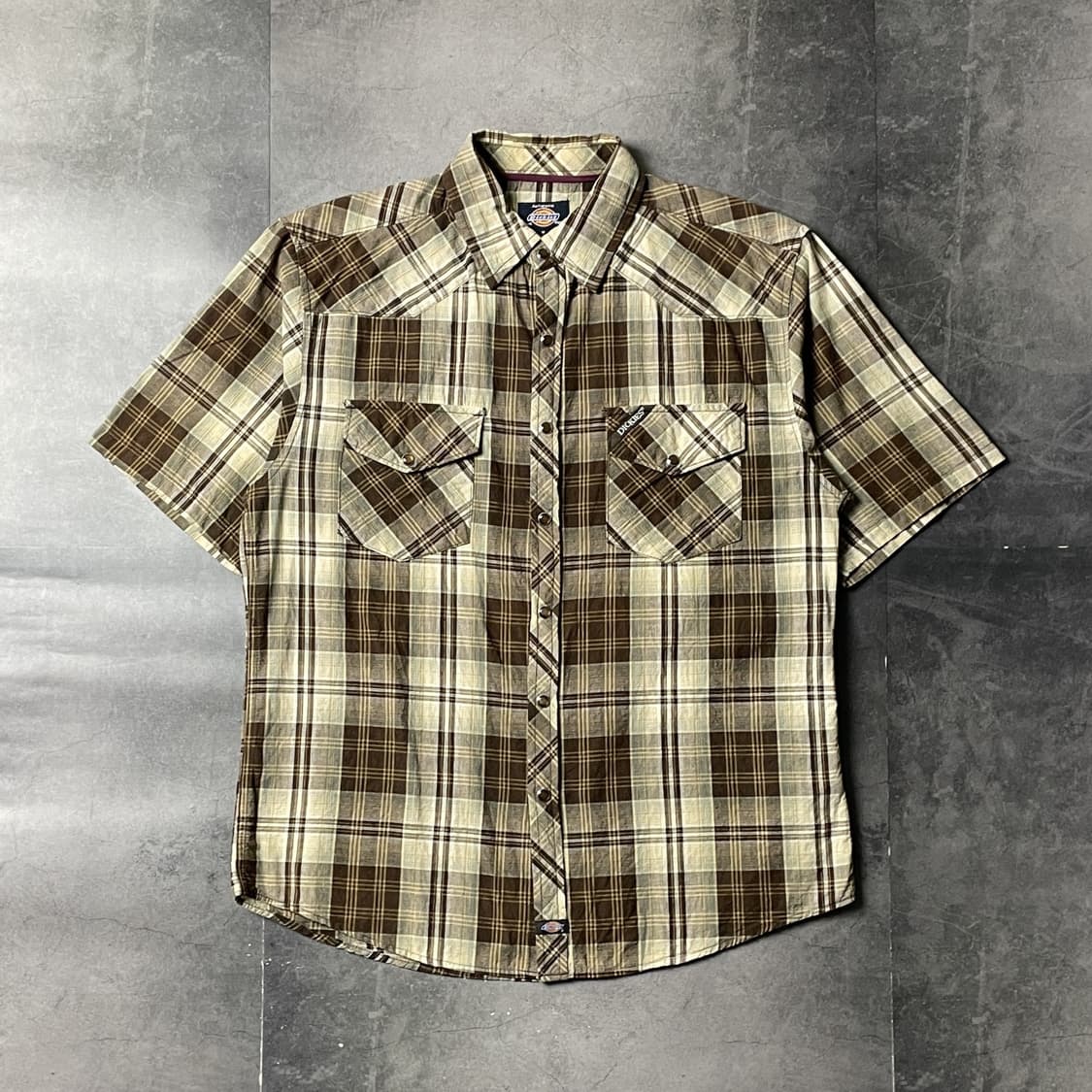 DICKIES 디키즈 빈티지 체크 웨스턴 반팔 셔츠 A00937 상품이미지1