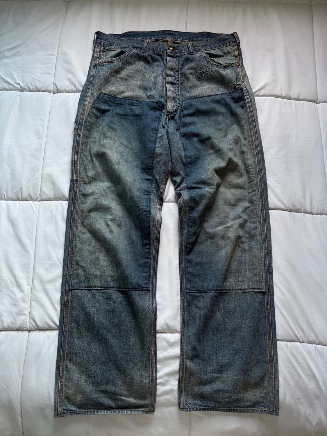 [M] 세인트미카엘 더블니 페인터 데님 팬츠 상품이미지7