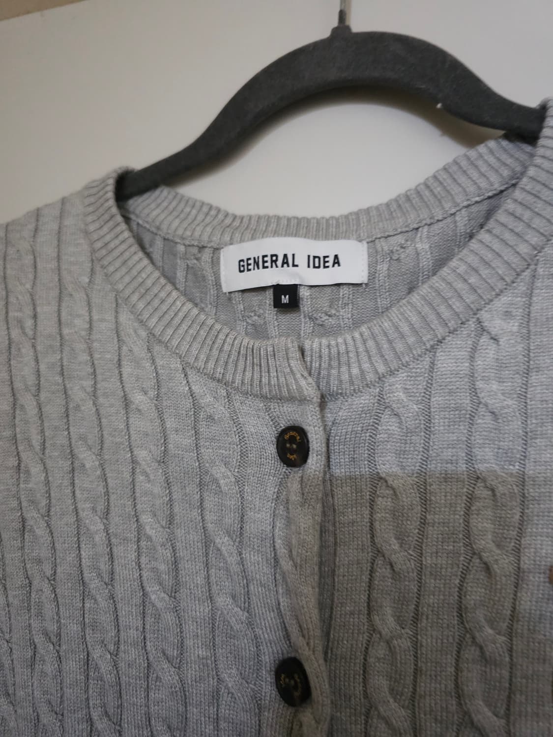 제너럴아이디어 케이블 니트 가디건 M 상품이미지3
