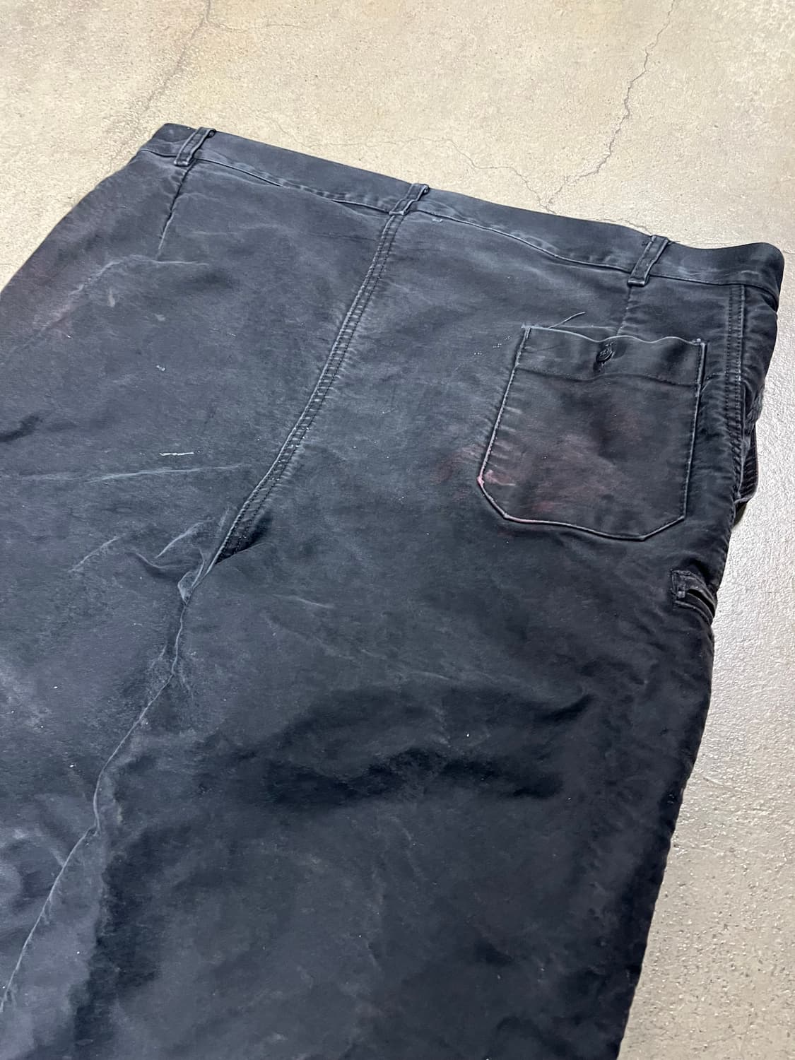 OLD EURO BLACK MOLESKIN 빈티지블랙몰스킨워크팬츠 상품이미지10