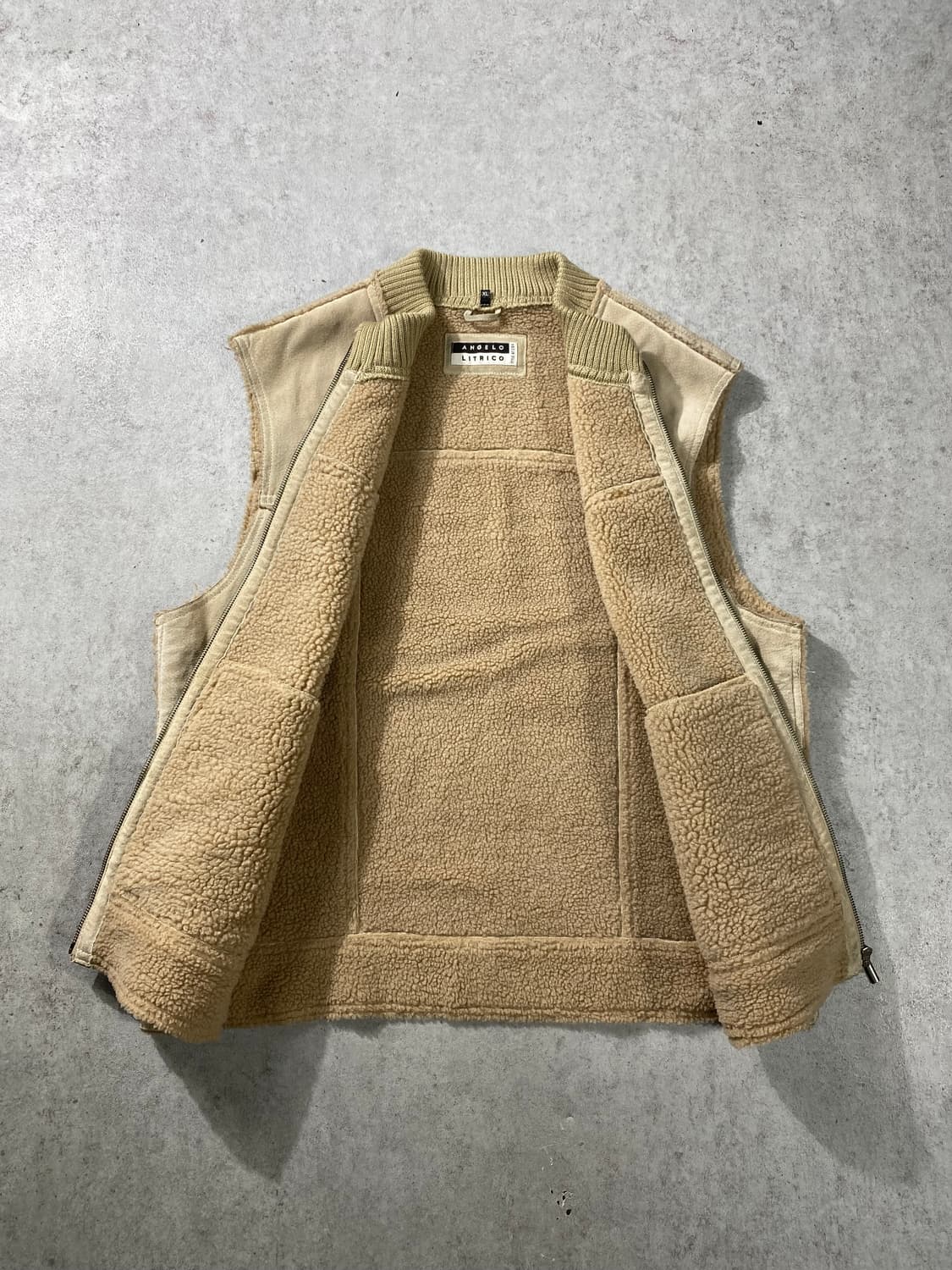 [XL] 90-00s ANGELO LITRICO 리얼 스웨이드 베스트 상품이미지4