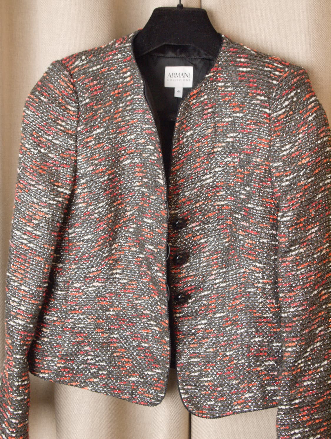 Collarless Tweed Jacket 상품이미지3
