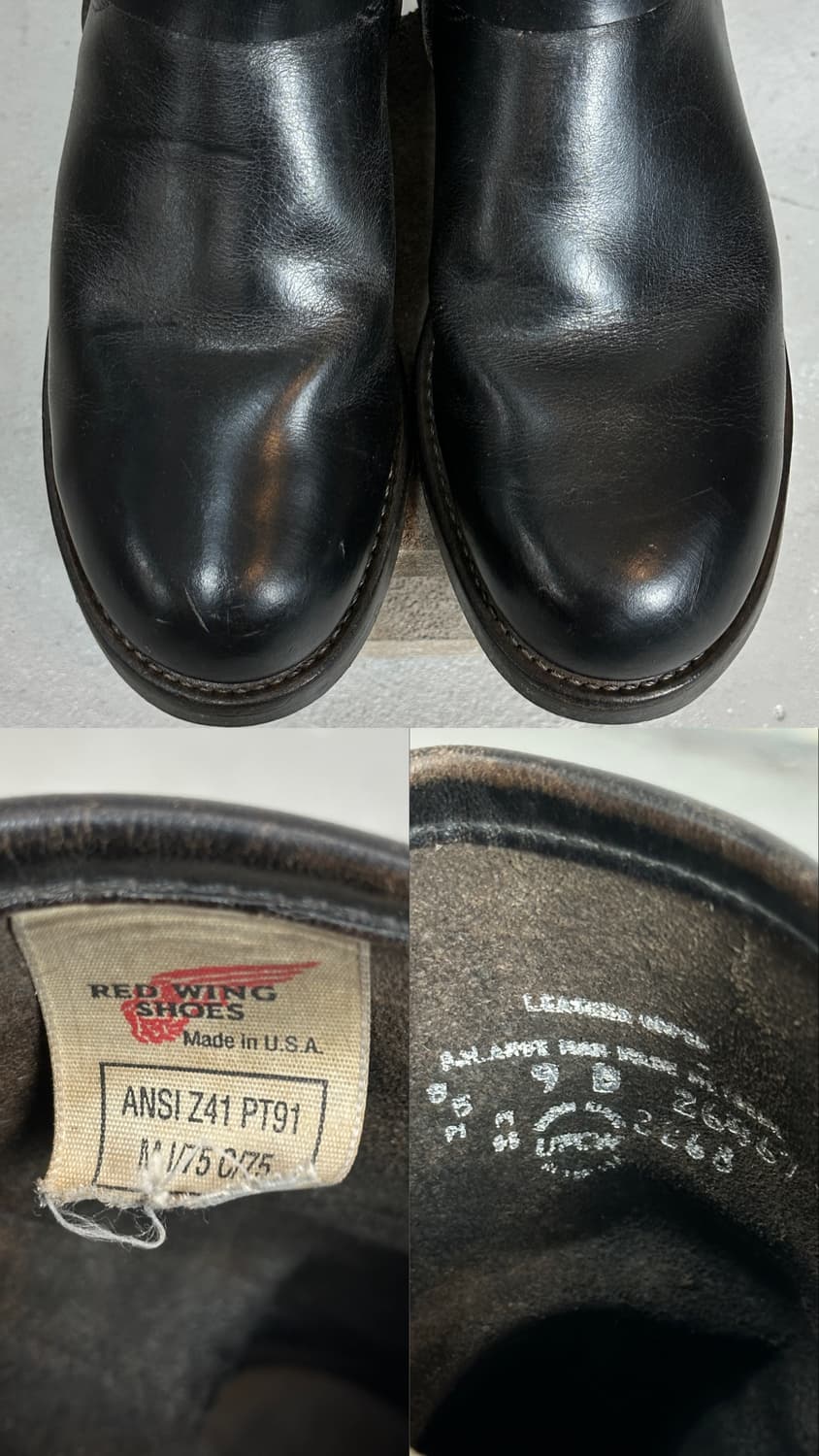 90's USA Made 레드윙 PT91 엔지니어 부츠 차심 상품이미지10