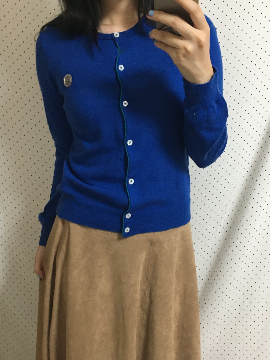 블루 니트 가디건 상품이미지5