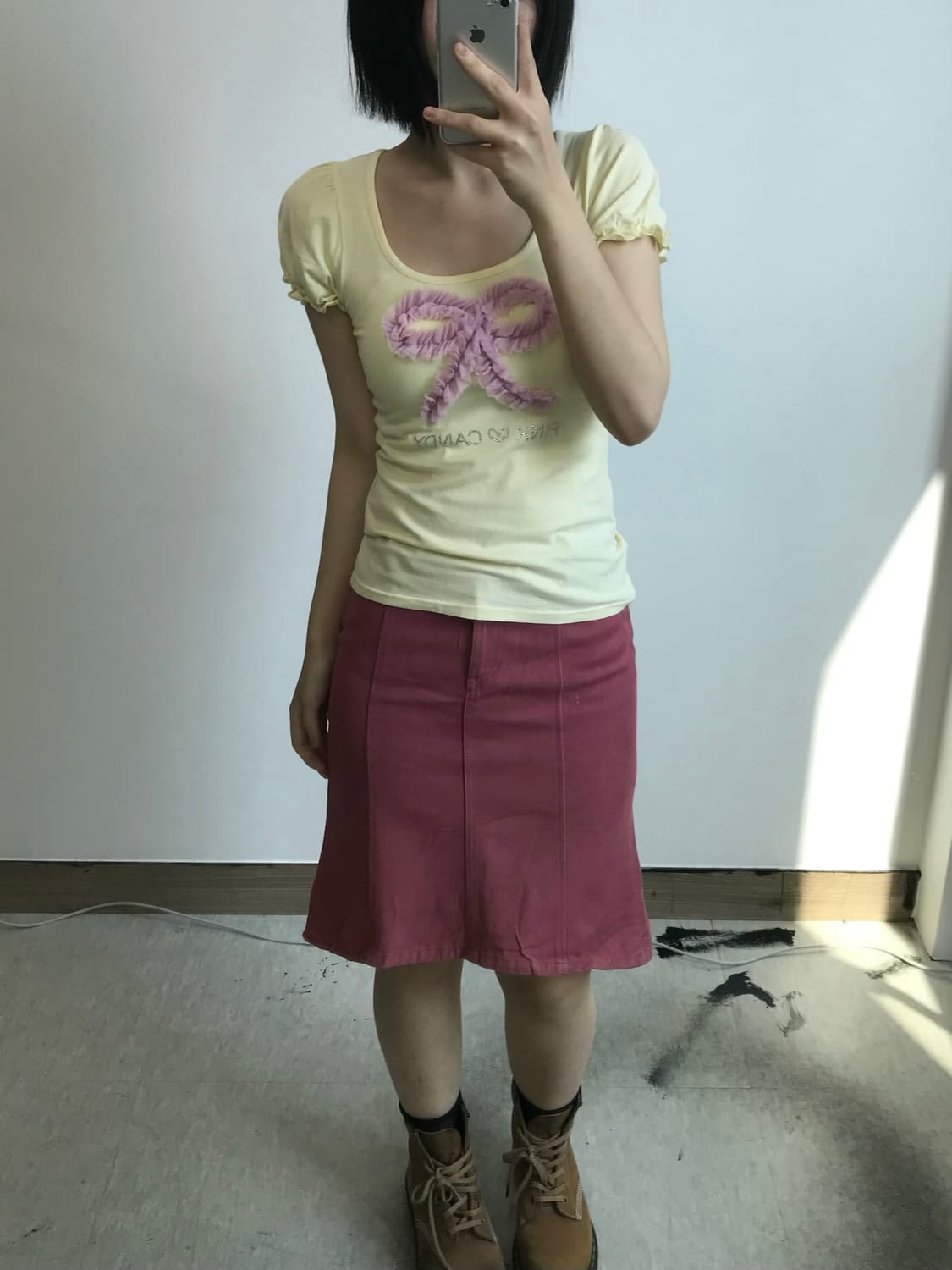 빈티지 리본 티셔츠 상품이미지1