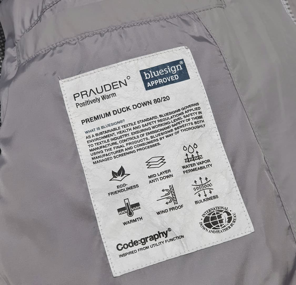 코드그라피 덕다운 후드 숏패딩 L 105~110 상품이미지6