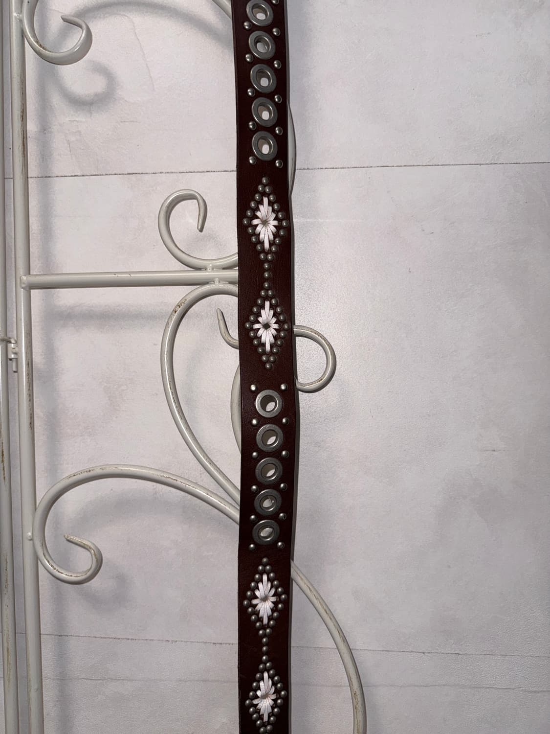 Pink brown western stud punching belt 상품이미지5