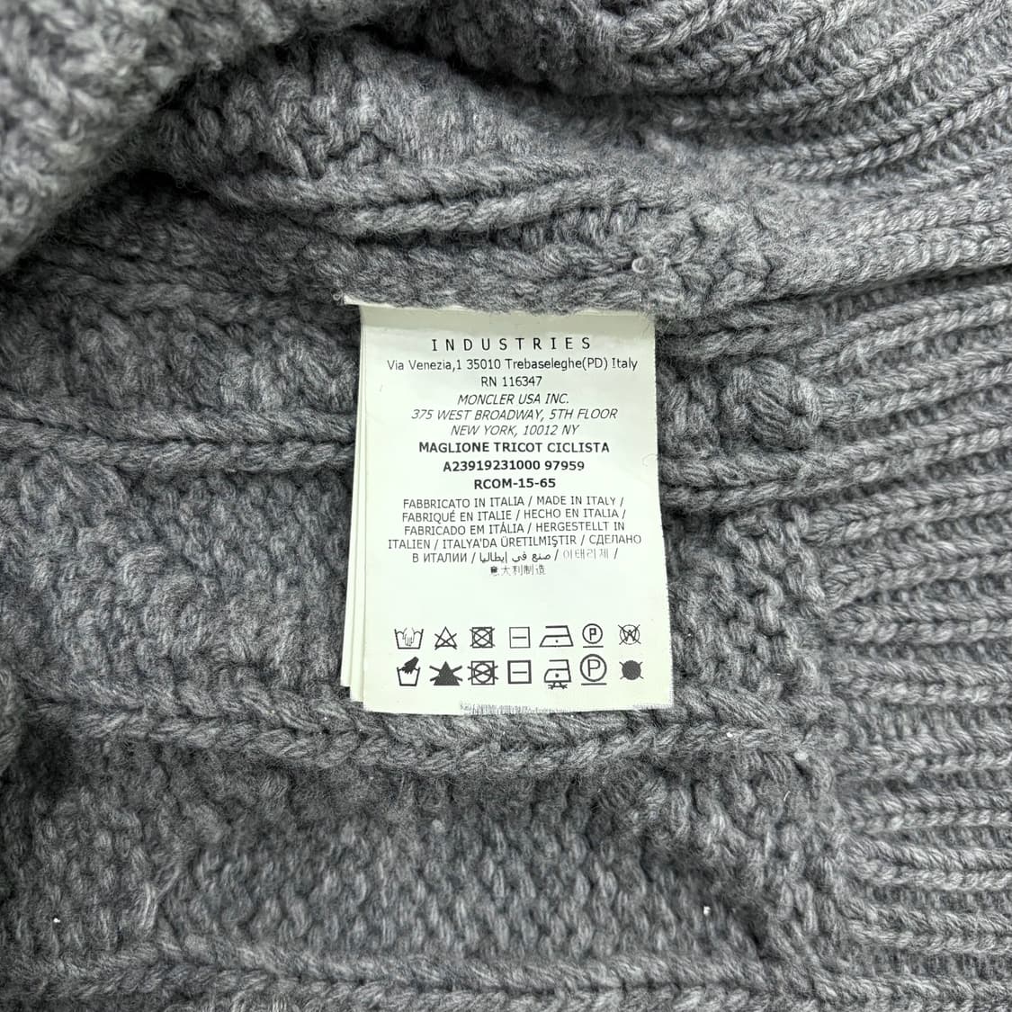 몽클레어 몽클레르 감마 블루 목폴라 목티 터틀넥 케이블 니트 s 상품이미지5