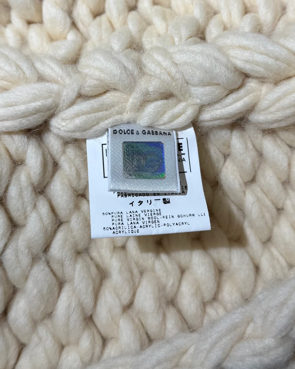 돌체앤가바나 아이보리 니트 후드 베스트 더플 코트 상품이미지8