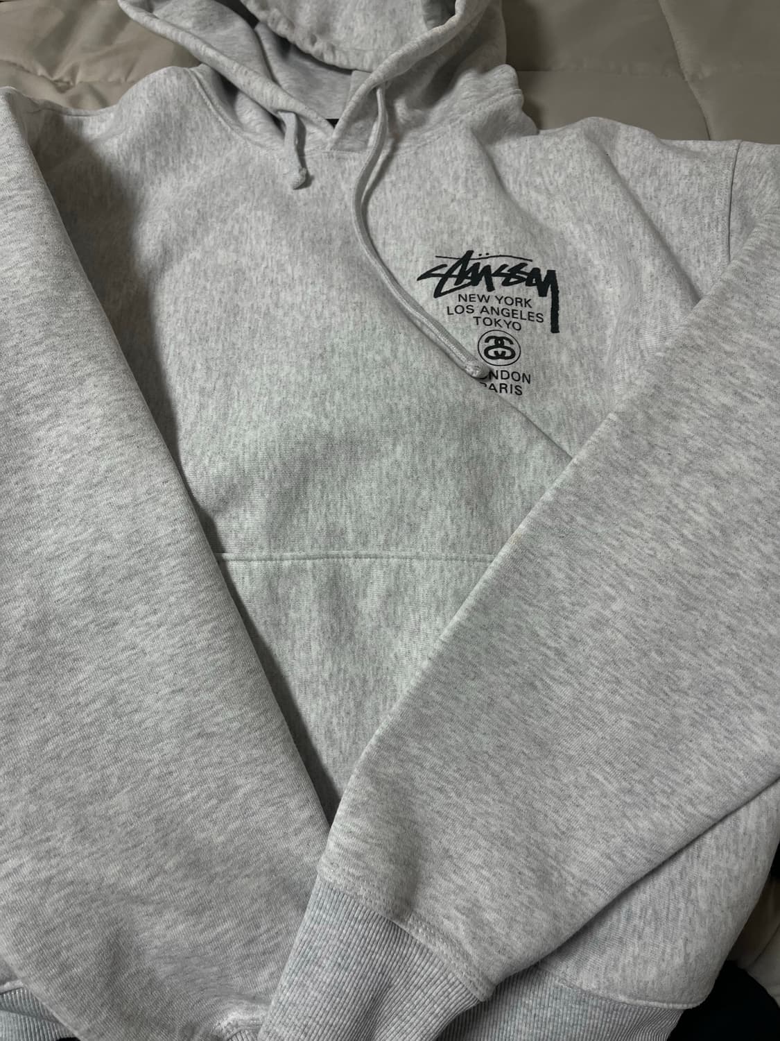 스투시 월드투어 후드 애쉬헤더 M 상품이미지1