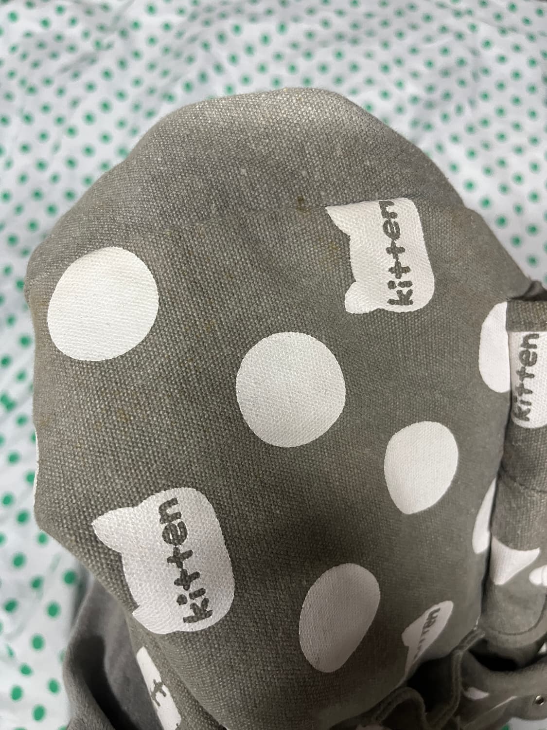 그레이 도트 고양이 빈티지 백팩 상품이미지6