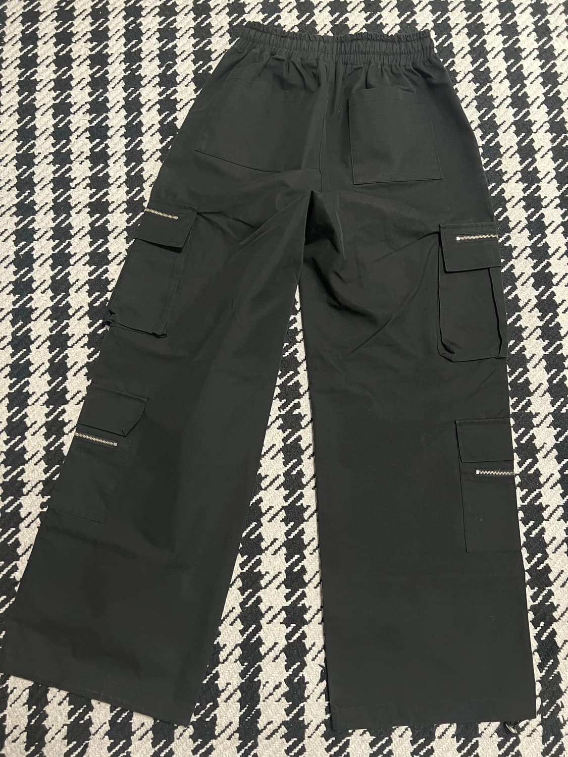 OS) HIGH-DENSITY WIDE CARGO PANTS(BLACK) 상품이미지4