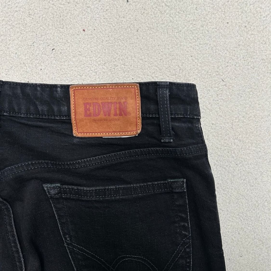 EDWIN 일본판 블랙 데님 팬츠 33 상품이미지4