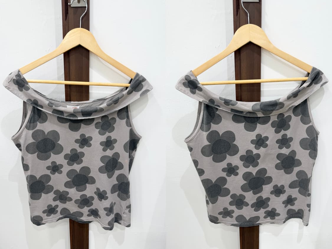 grey floral sleelveless 상품이미지6
