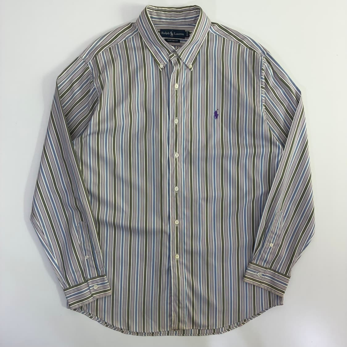 Polo  폴로  랄프로렌 자수 코튼 멀티컬러 스트라이프 셔츠  상품이미지1