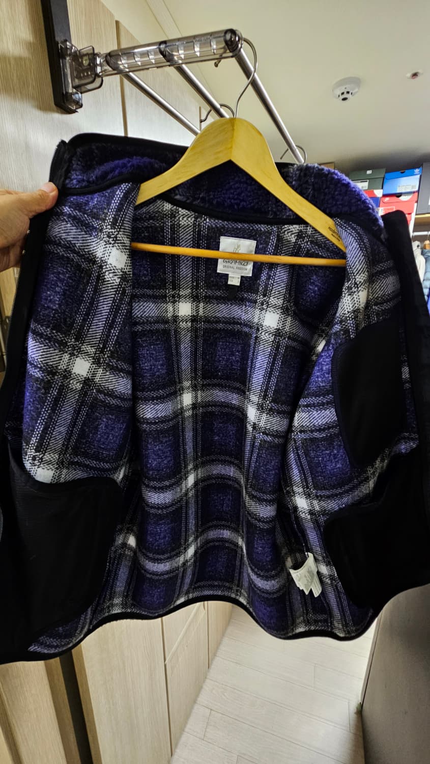 그라미치 쉐도우 플레이드 셰르파 자켓 퍼플 M(100) 상품이미지6