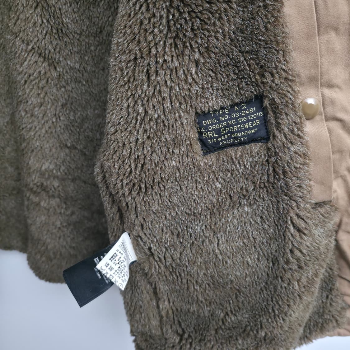 [S] RRL 더블알엘 타입 A-2 플라이트 자켓 상품이미지9