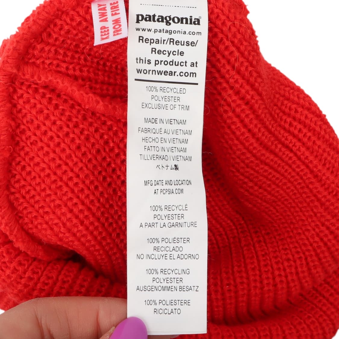 파타고니아 레드 엠브로이드 비니 상품이미지9