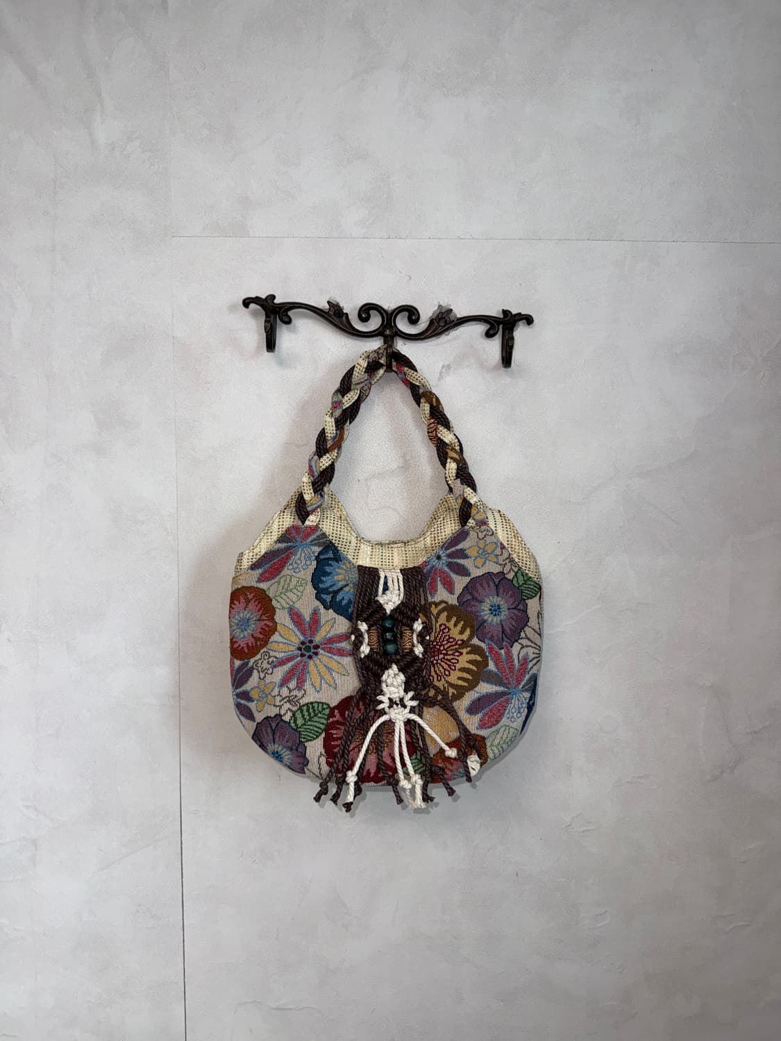 Ivory bohemian jacquard flower 숄더백  상품이미지1