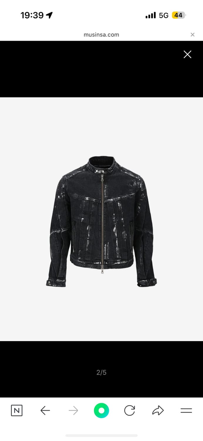 앤더슨벨 왁스 코티드 데님 모터사이클 자켓 awa560m(BLACK)  상품이미지1