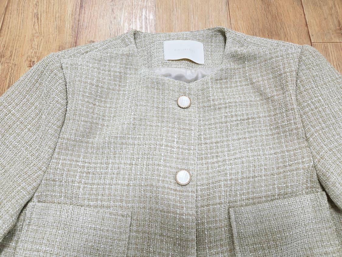 소녀레시피(girlsrecipe) 헤브즈 트위드 크롭자켓 55-66 새상 상품이미지6