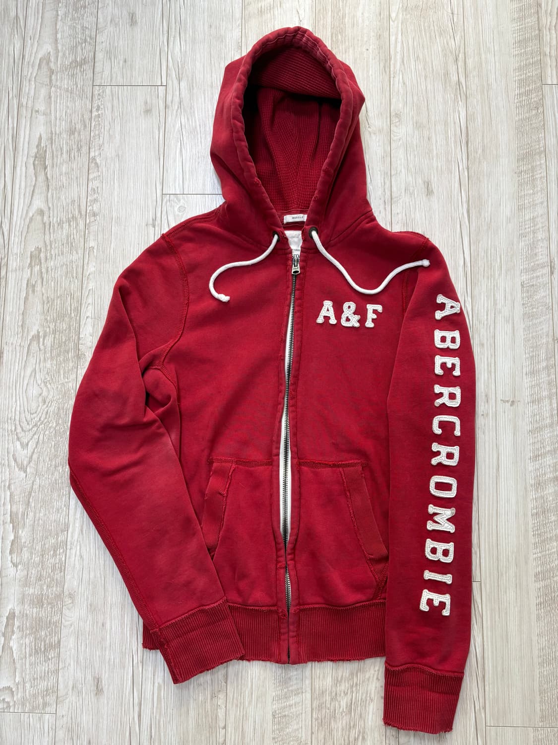 아베크롬비 후드집업 레드 m 상품이미지1