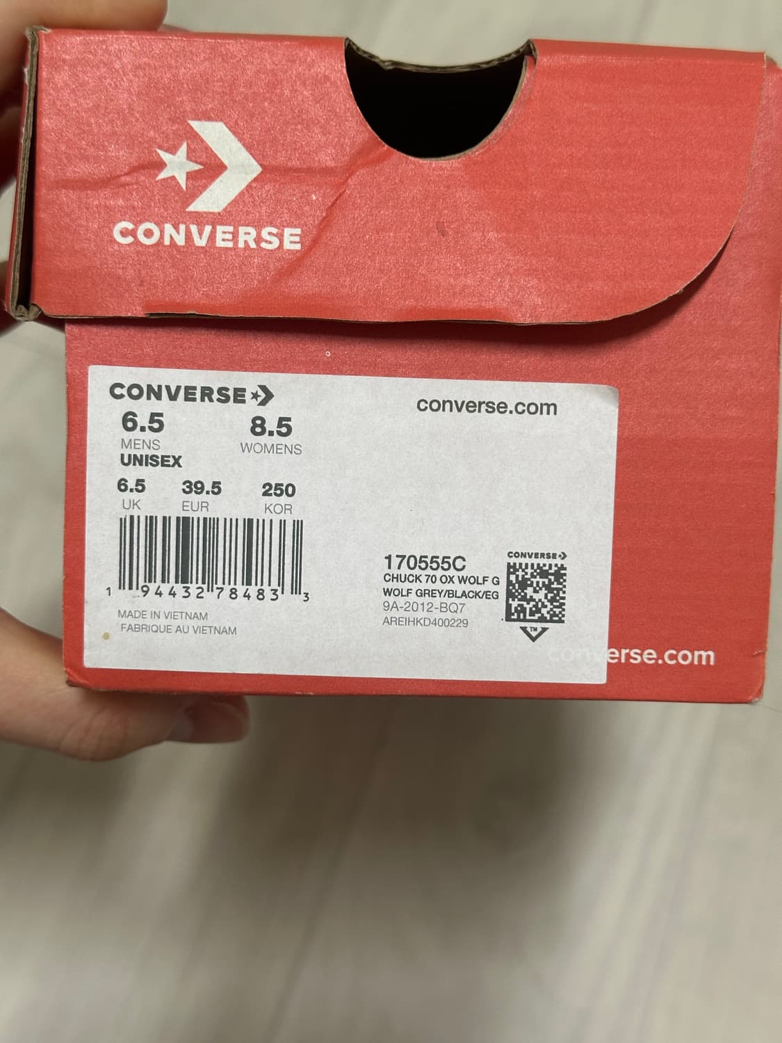 컨버스 척테일러 로우 울프그레이 상품이미지5