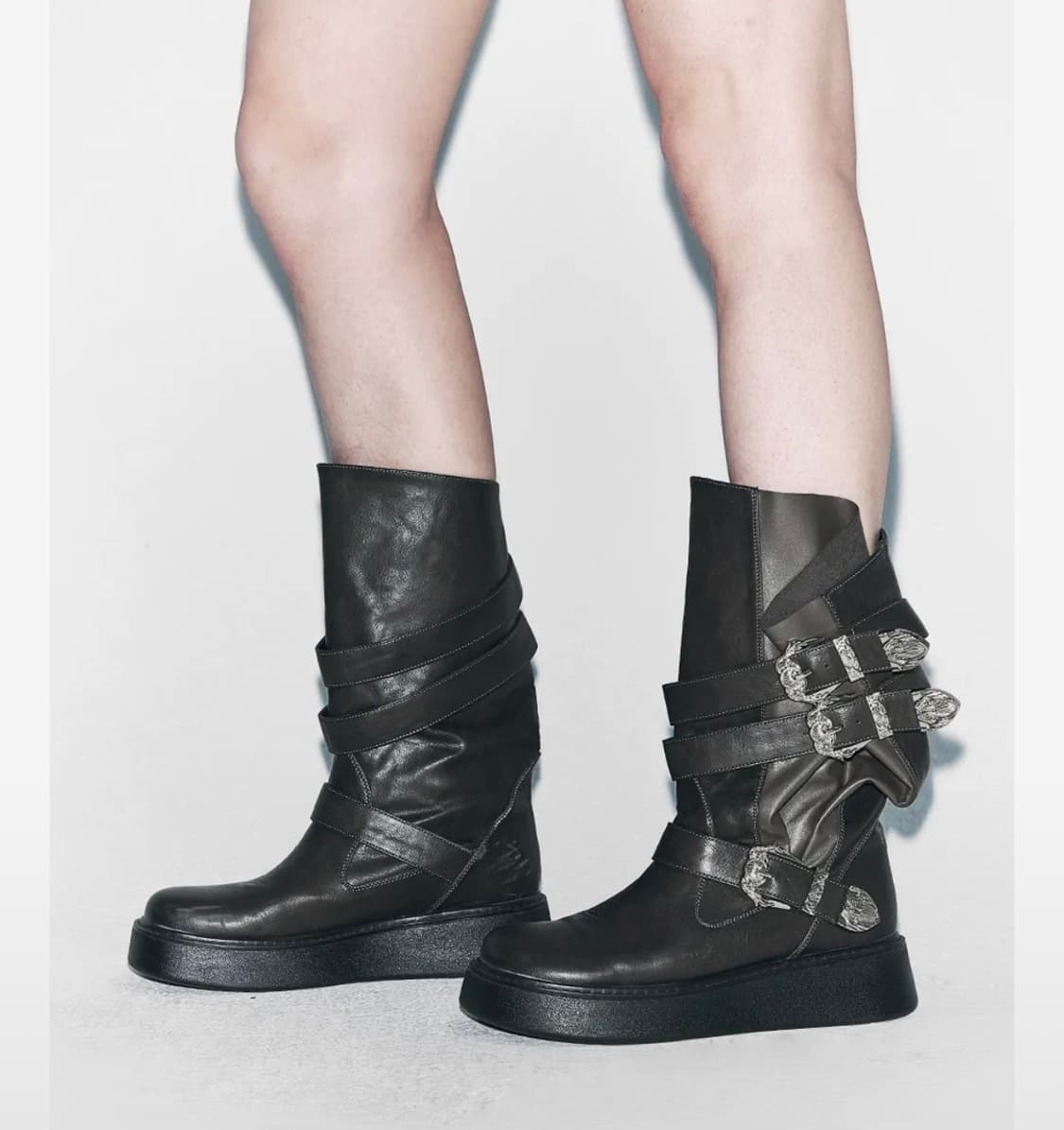 YEEL 와이이이엘 웨스턴 버클 폴딩 부츠 상품이미지1