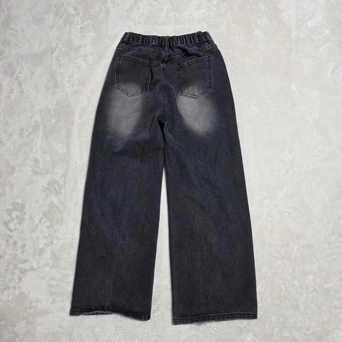 (S)여성 뒷밴딩 와이드 데님 팬츠 상품이미지3