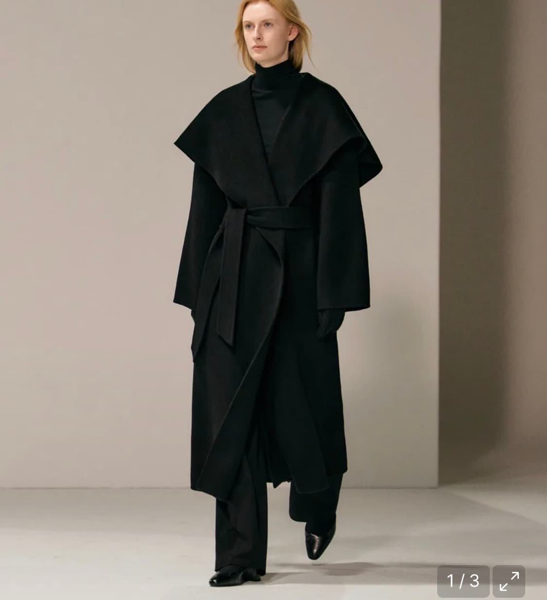 리디피 드레이프 벨트 울100 코트 (실착 1회) 상품이미지1