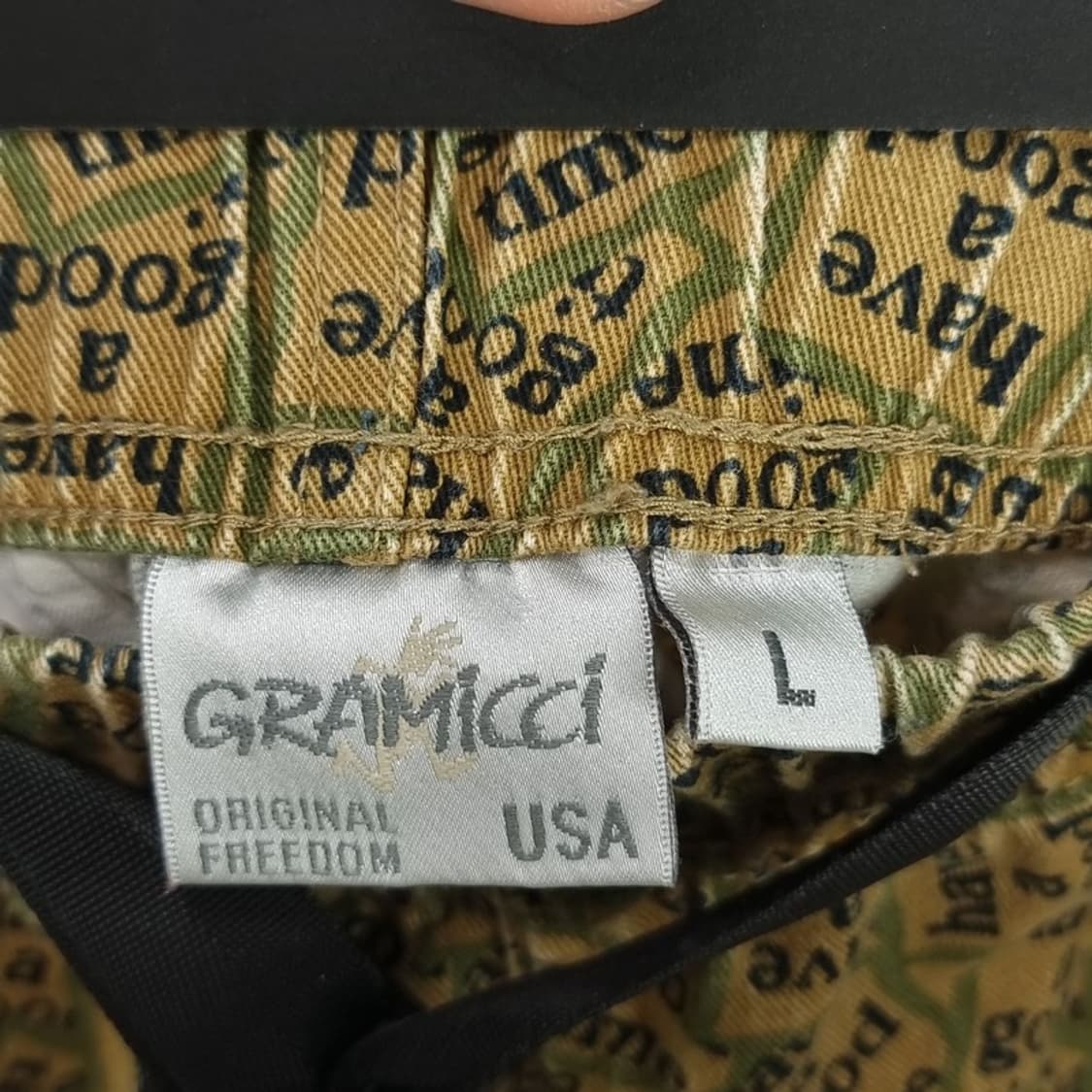 그라미치 X 해브어굿타임 멀티 패턴 루즈 테이퍼드 팬츠 M16488 상품이미지6