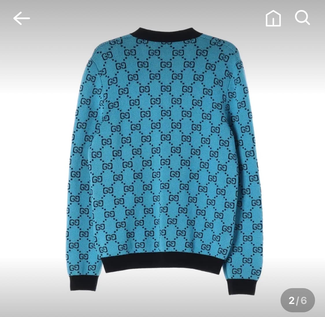 구찌 정품 멀티 로고 가디건 XL 상품이미지2