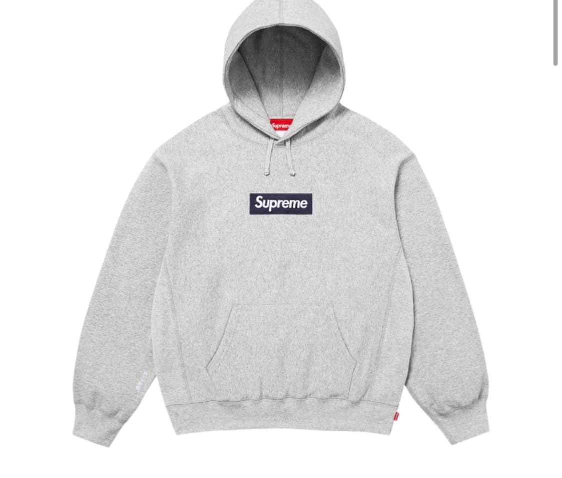 [L] 슈프림 박스로고 후드 스웨트셔츠 헤더 그레이 25FW 상품이미지1