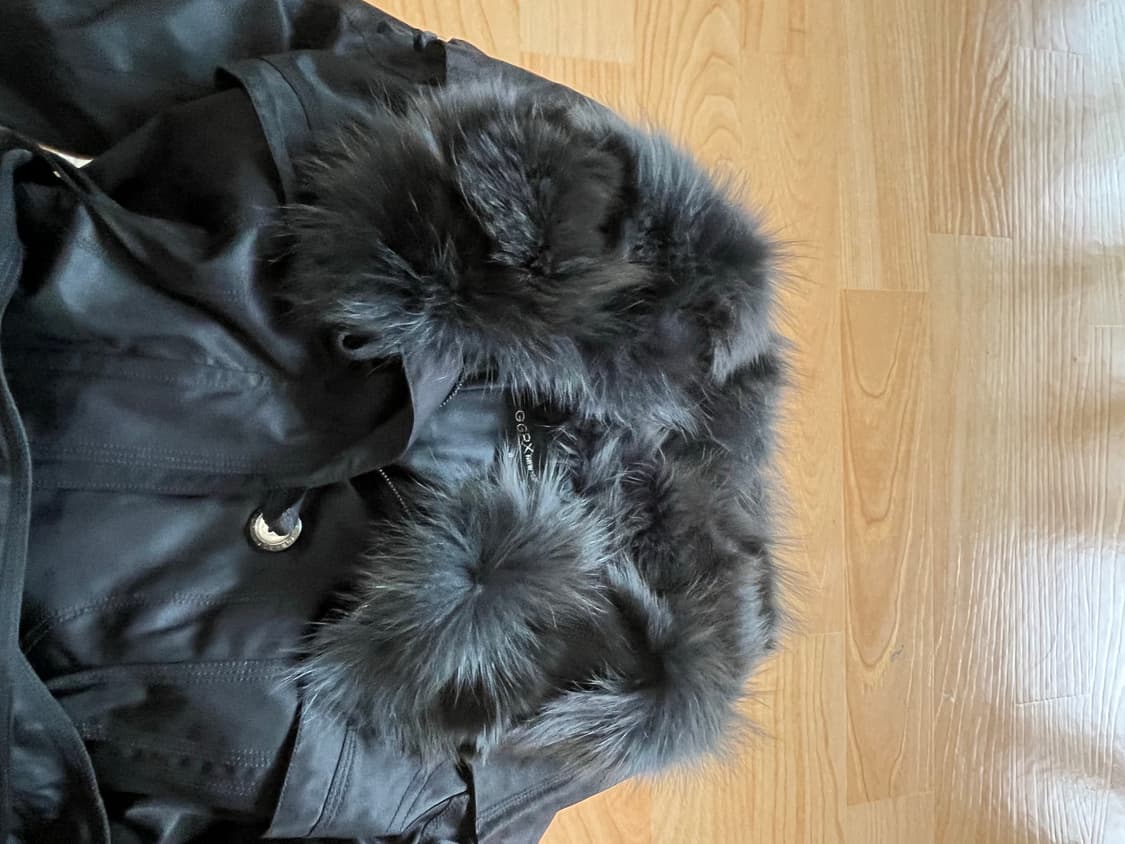 GGPX 블랙 퍼 패딩 S 상품이미지3