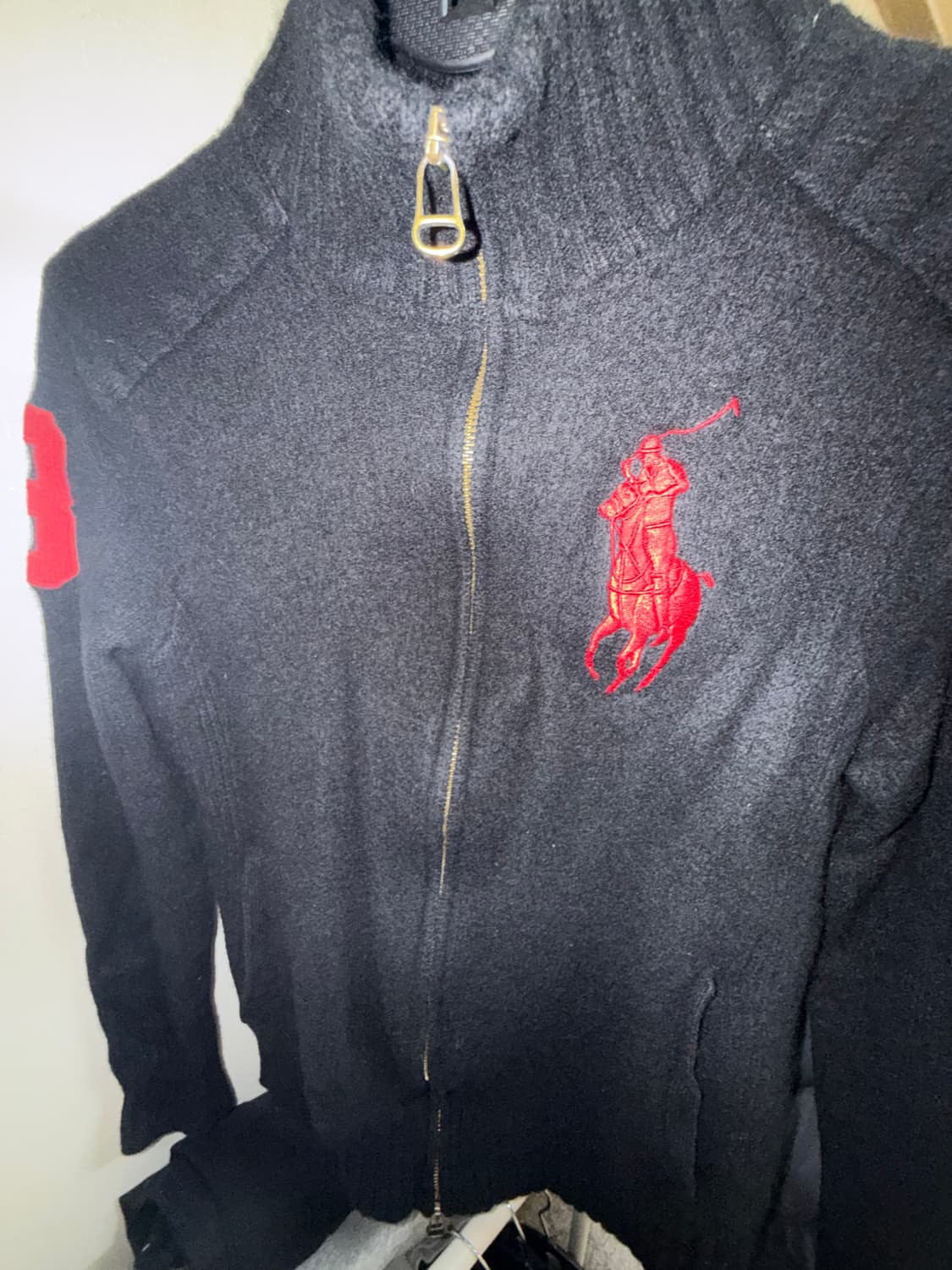 폴로 랄프로렌 빅포니 투웨이 니트 집업 S 상품이미지1