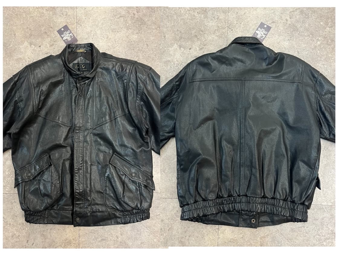 빈티지 양가죽 레더 자켓 블랙 L #csz2882 상품이미지4
