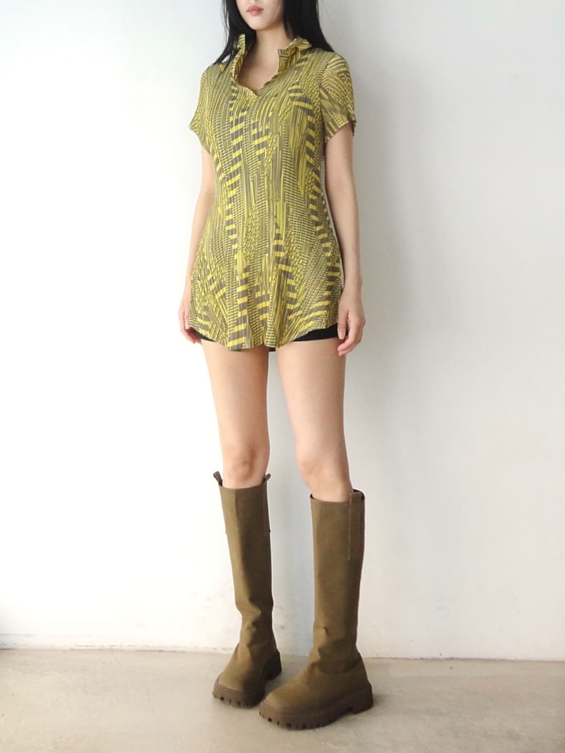 Architexture pattern neck fixed pleats  상품이미지6