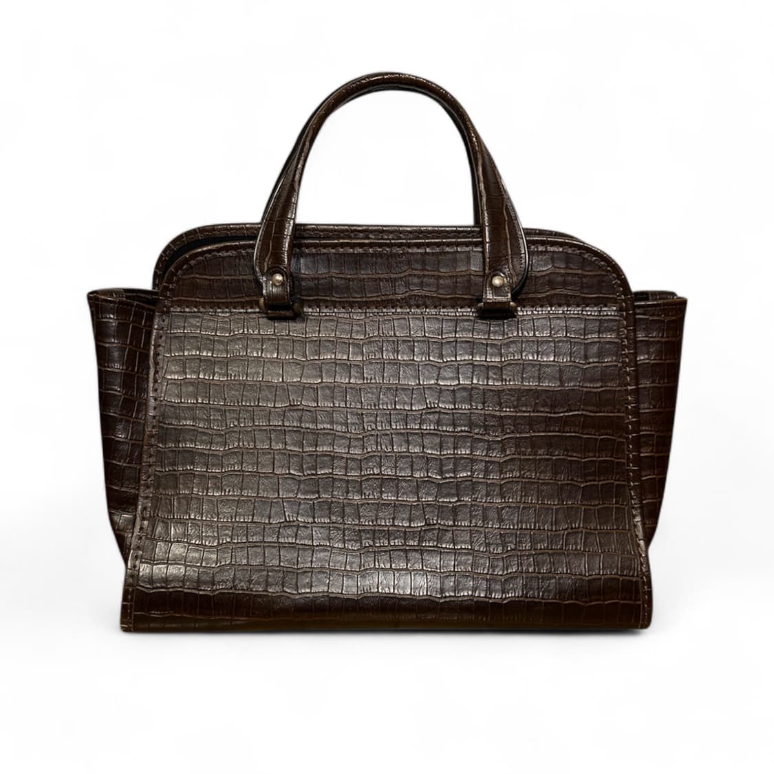 꼼데가르송 악어 형압 가죽 토트백 상품이미지1