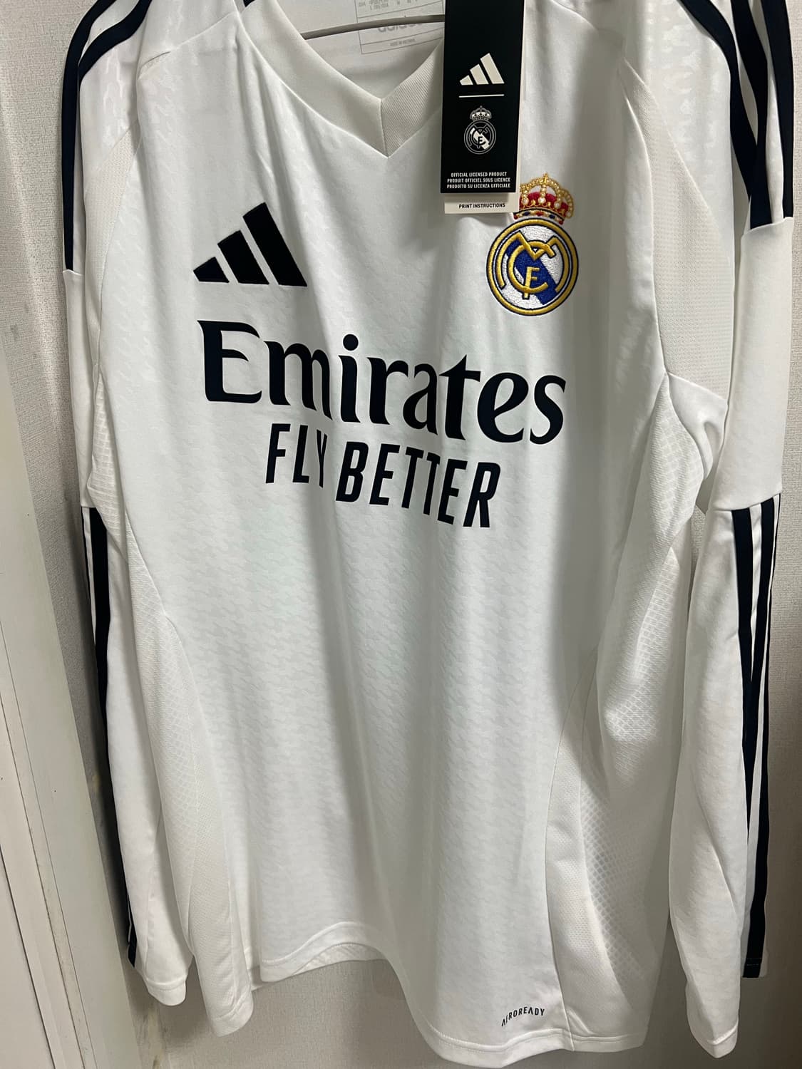 레알마드리드 아디다스 24/25 긴팔져지 (음바페 마킹, 택 제거X) 상품이미지4