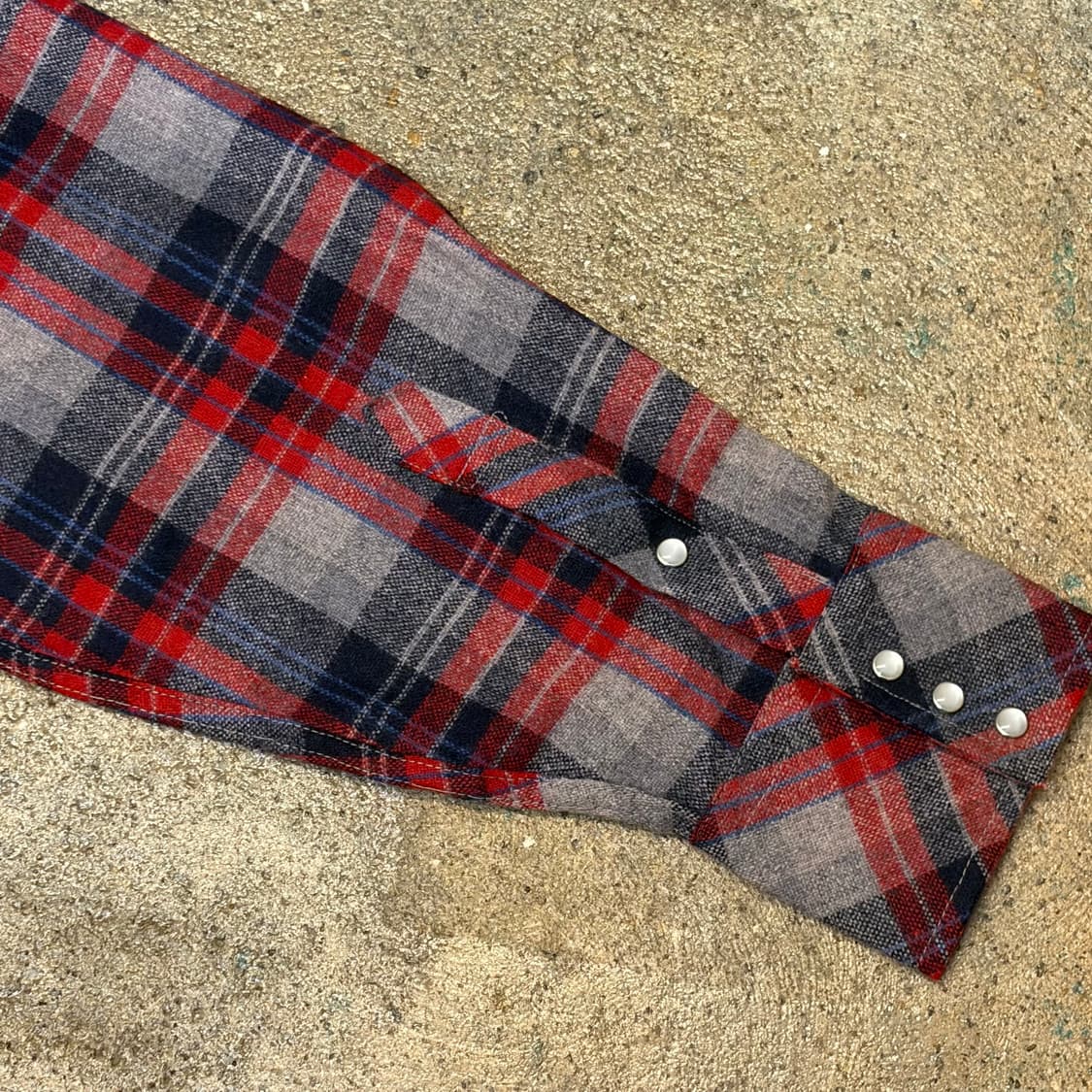 90s Made in Korea 생산 미국 빈티지 울 체크셔츠  상품이미지7
