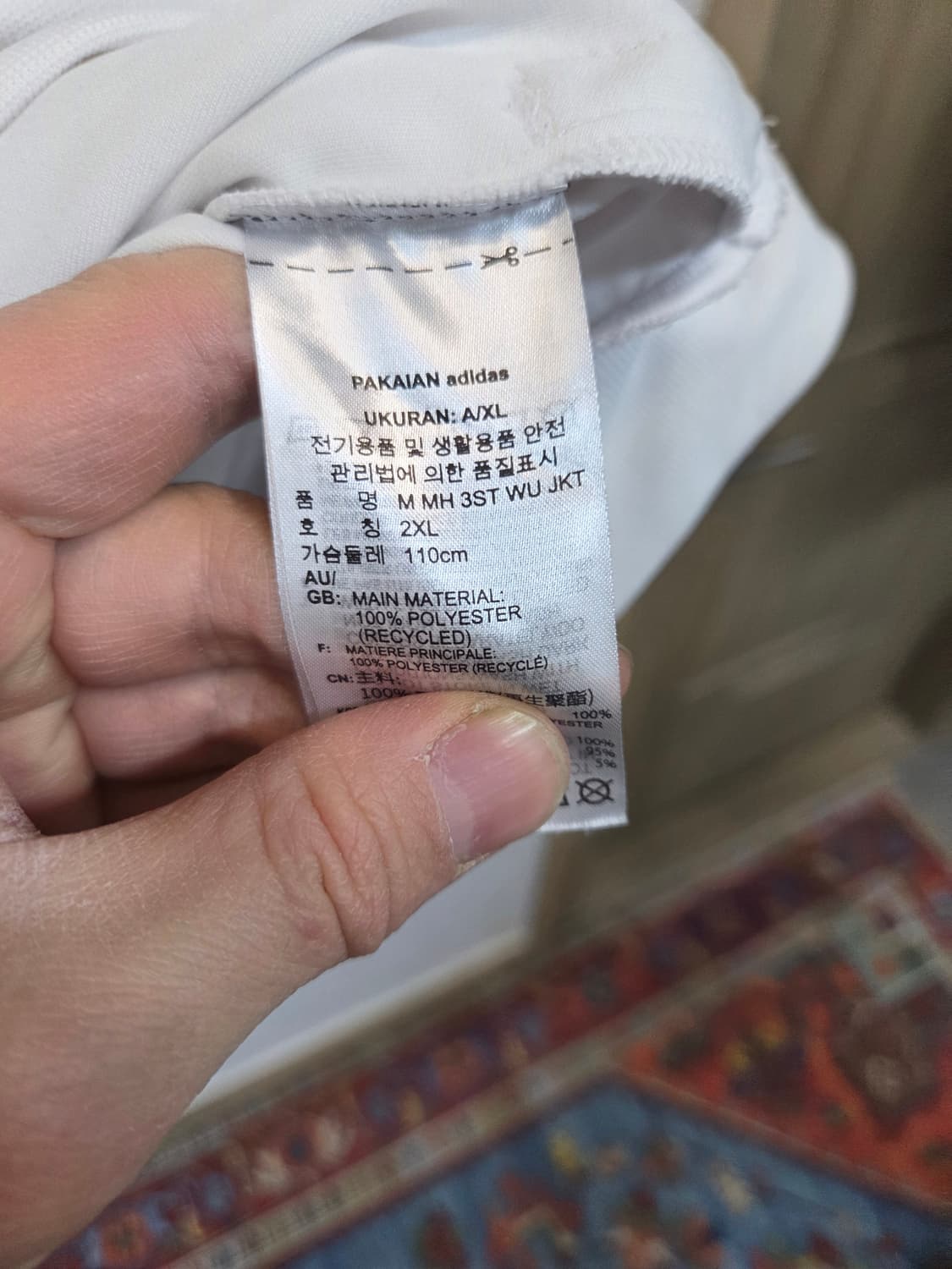 아디다스 대장급 트랙탑 져지 흰검 110 상품이미지4