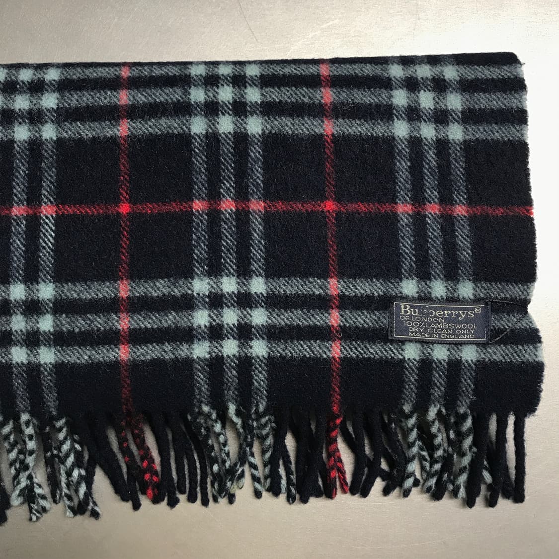 버버리 정품 램스울 머플러 네이비 상품이미지3