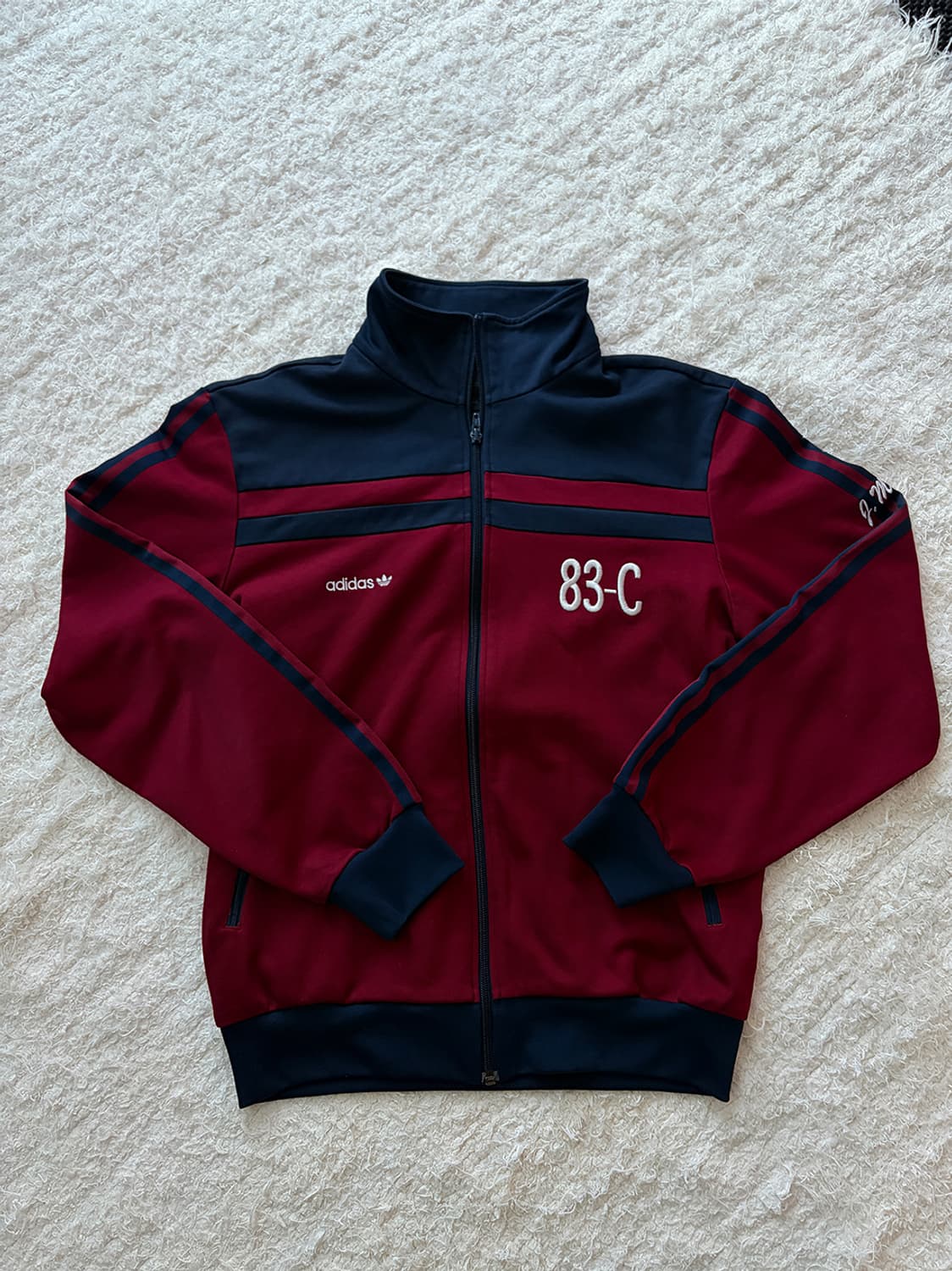 아디다스 베켄바우어 83-C 버건디 네이비 트랙탑 져지 상품이미지1
