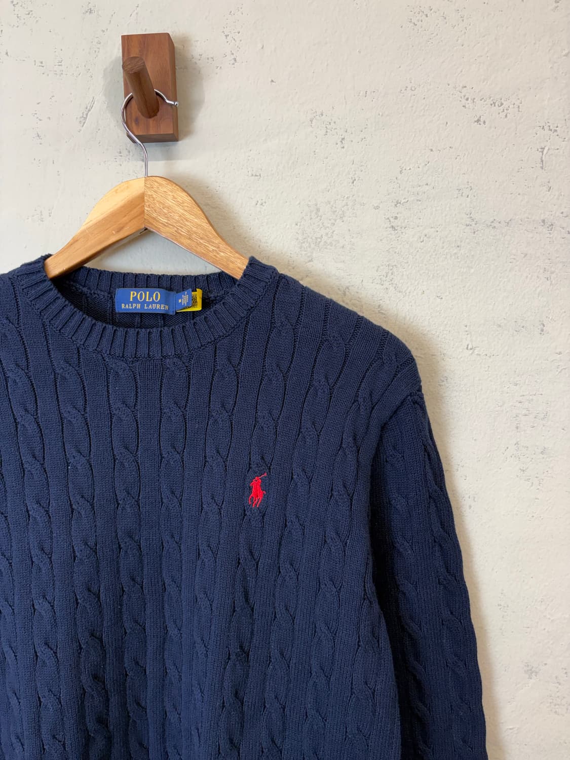 폴로랄프로렌 큐알라벨 네이비 케이블 니트 상품이미지2