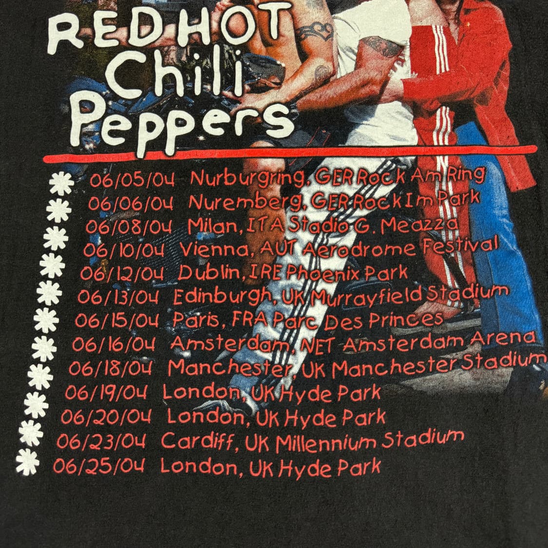 빈티지 2004 레드핫칠리페퍼스 유럽투어 티셔츠 RHCP 상품이미지9