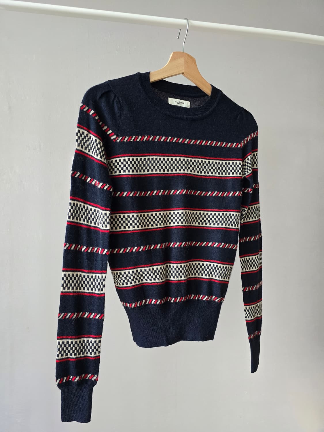 이자벨 마랑 에뚜왈 스트라이프 체크 니트 상품이미지2