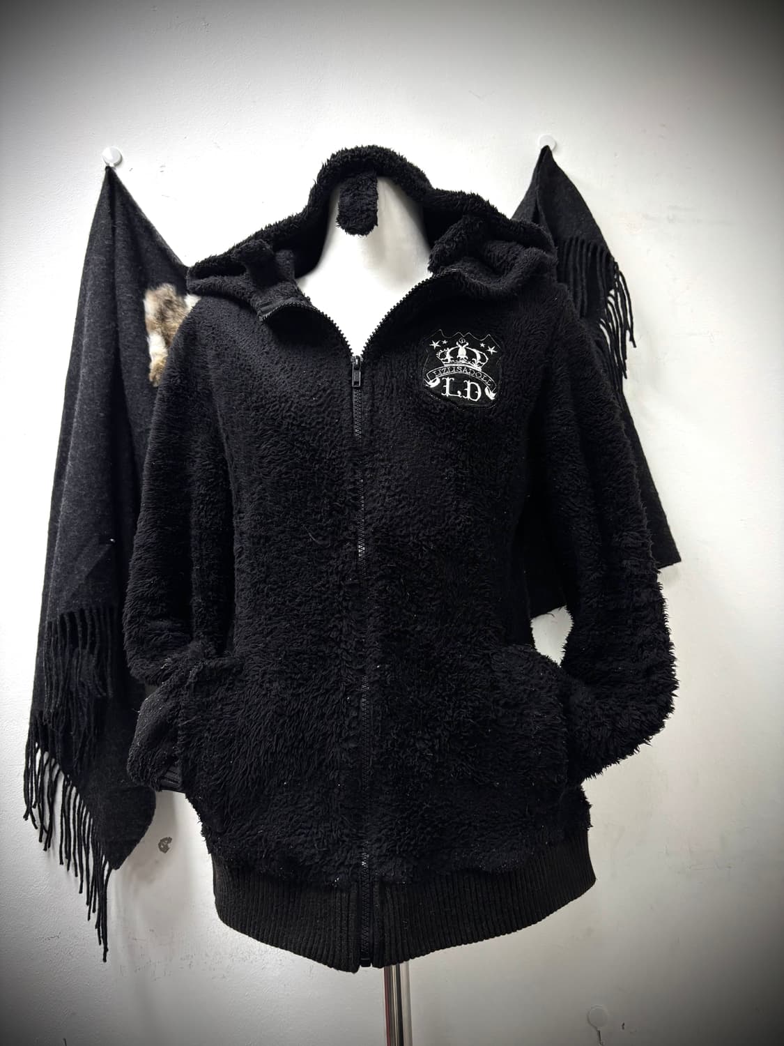 “LIZ LISA doll” Y2K Patchwork Hoodie Fle 상품이미지6