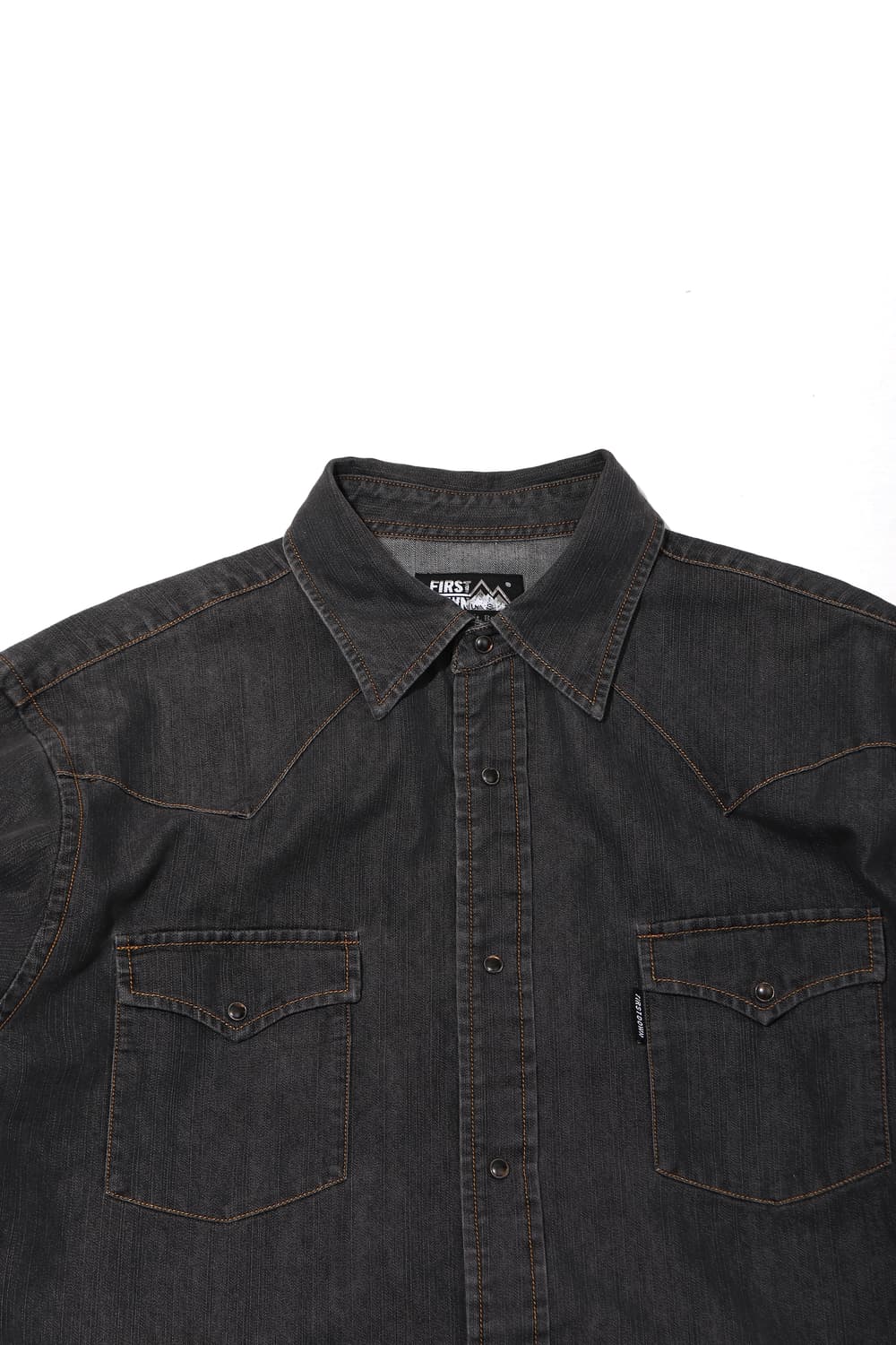 FIRST DOWN 똑딱이 웨스턴 데님 셔츠 size 3XL 상품이미지2