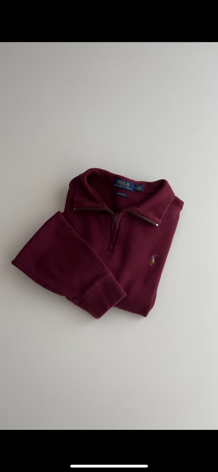 폴로 랄프로렌 버건디 쿼터 집업 M 상품이미지1